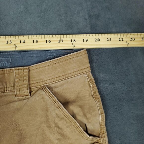 Coleman Cargo Shorts Lot of 2 Mens 36 Khaki Gray Canvas Workwear Outdoor - Picture 5 of 15